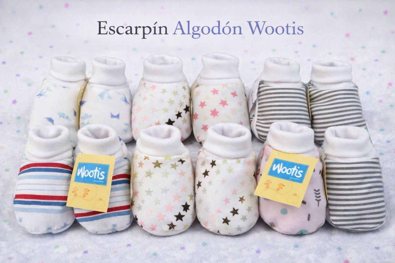 Escarpin algodón Wootis pack x 6