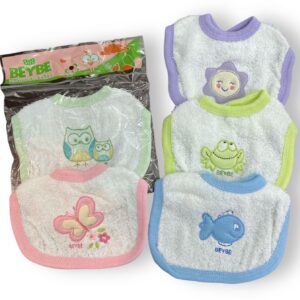 Babero Beybe toalla bordado pack x12 (88) surtido de colores