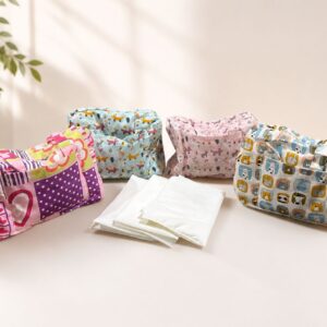 Bolso Maternal de tela estampada con cambiador "Lupe Babies" SUPEROFERTA