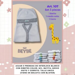 Set 3 piezas beybe (art 107) OFERTA surtido de colores