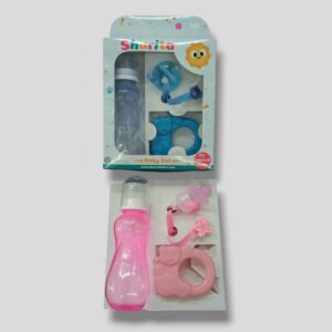 Baby set en caja 4 piezas (mamadera, mordillo, portachupete y chupete) Shurita Art 314