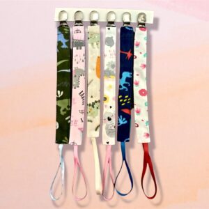 Portachupete estampado con broche de metal pack x6 "Ruben Babies"