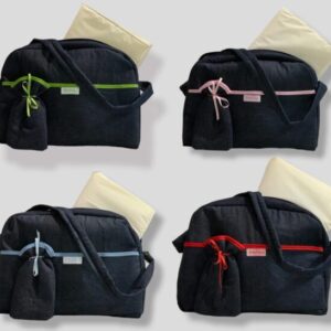 Bolso de Jean con cambiador y portamamadera Pintitas Colores Surtidos