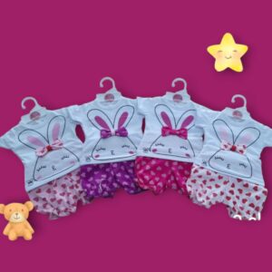 Conjunto manga corta conejita "Microbaby" T.(0 al 4) Art.3114