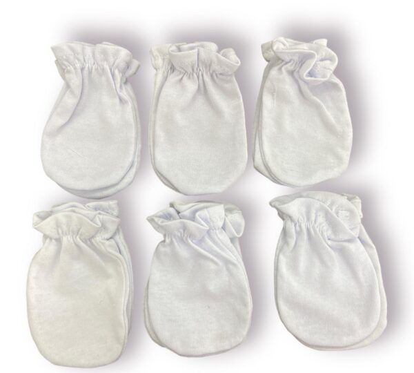 Miton de algodón blanco pack de 12