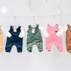 Conjunto (Jardinero Plush + body algodon) Big Bay T.(RN-0 a 3 meses) Surtido de colores