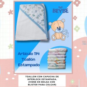 Toallon Beybe Estampado Art.114 Surtido de colores OFERTA