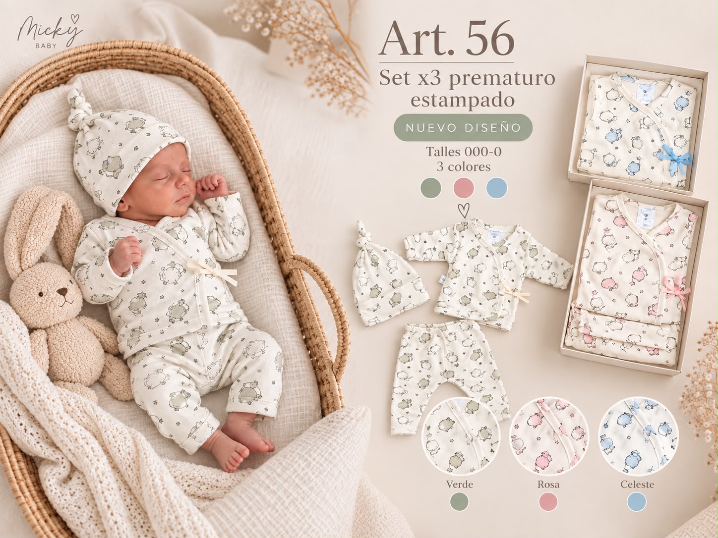 Set en caja prematuro estampado Micky Baby Art.56 T.(000-00-0)