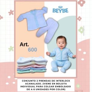 Set de morley Batita y medio oso Beybe Art.600 Pack x 6