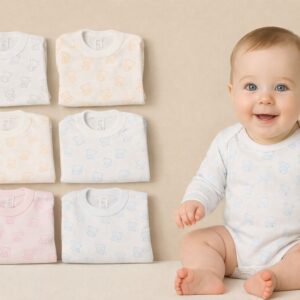 Body Tatito Estampado fondo blanco T.(0-1-2) Art.710 Pack X 6