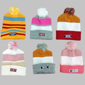 Gorro de lana BEBE Rayado "Andy" Pack x 6