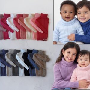 Polera Lisa de Lana T.(1 al 5) Pack x 6 en Colores surtidos! OFERTA