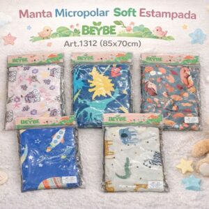 Manta Micropolar Soft estampada Beybe Art.1312 (85x70cm) SUPEROFERTA