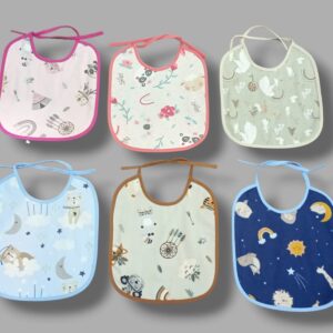Baberos pique y plástico con tira pack x 6 OFERTA 