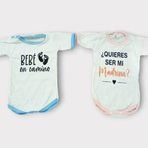 Body con Frases Manga corta Talles Chicos En Pack X 12 OFERTA