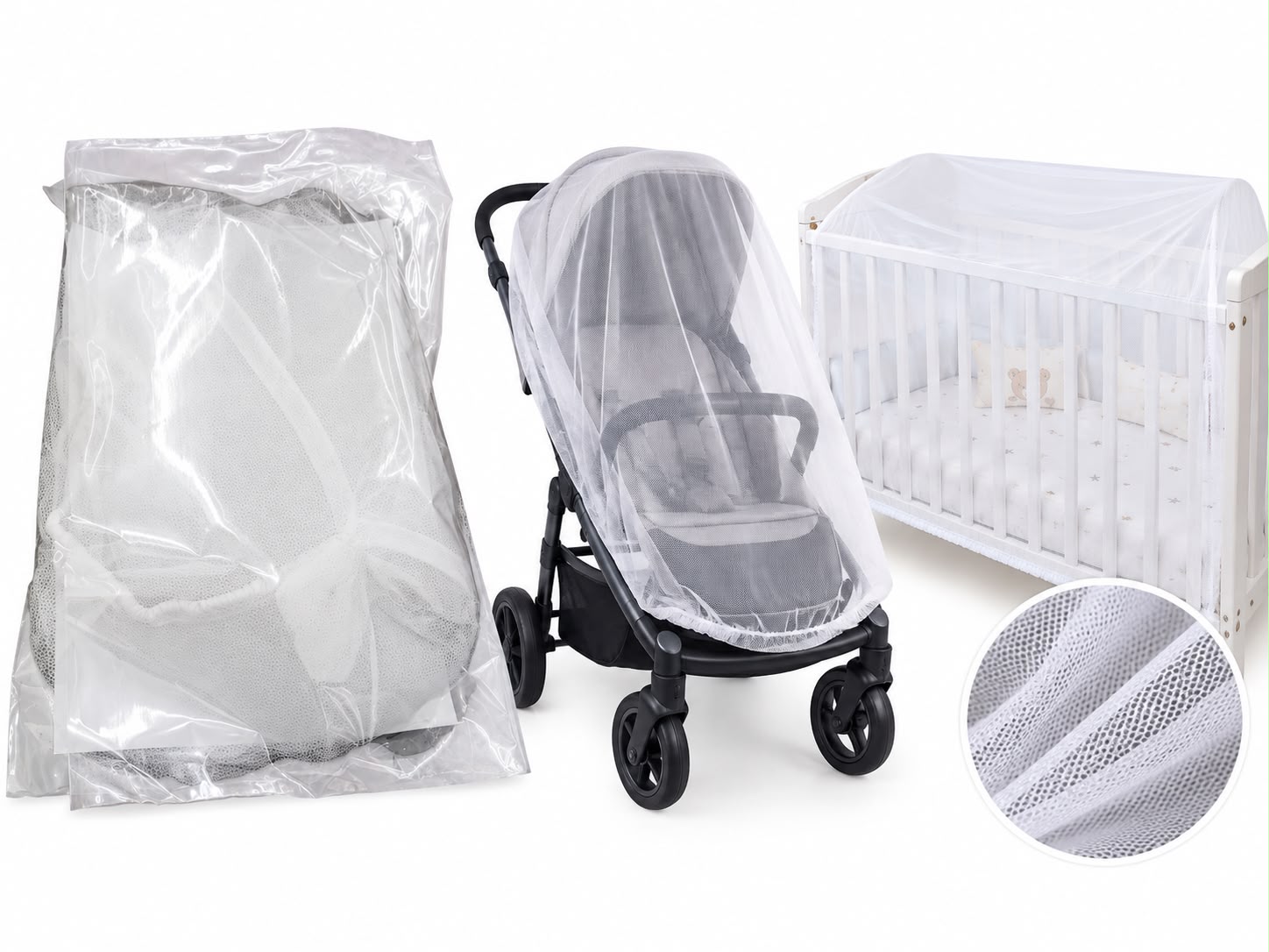 Tul mosquitero para cochecito y cuna "Lola" OFERTA