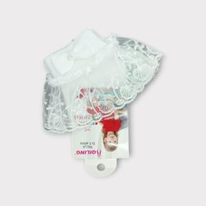 Media con puntilla "Qiling" T.1 y 2 (Hasta los 2 años) Pack x 6