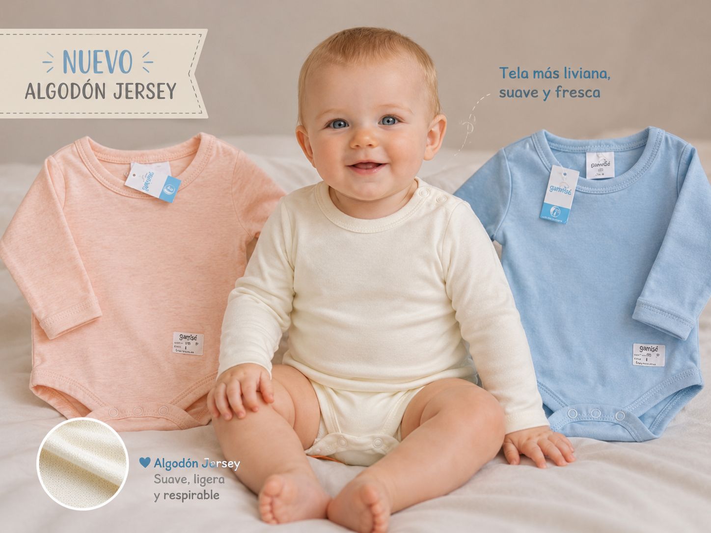 Body jersey color suave Gamise T.(0 al 4) Art.393