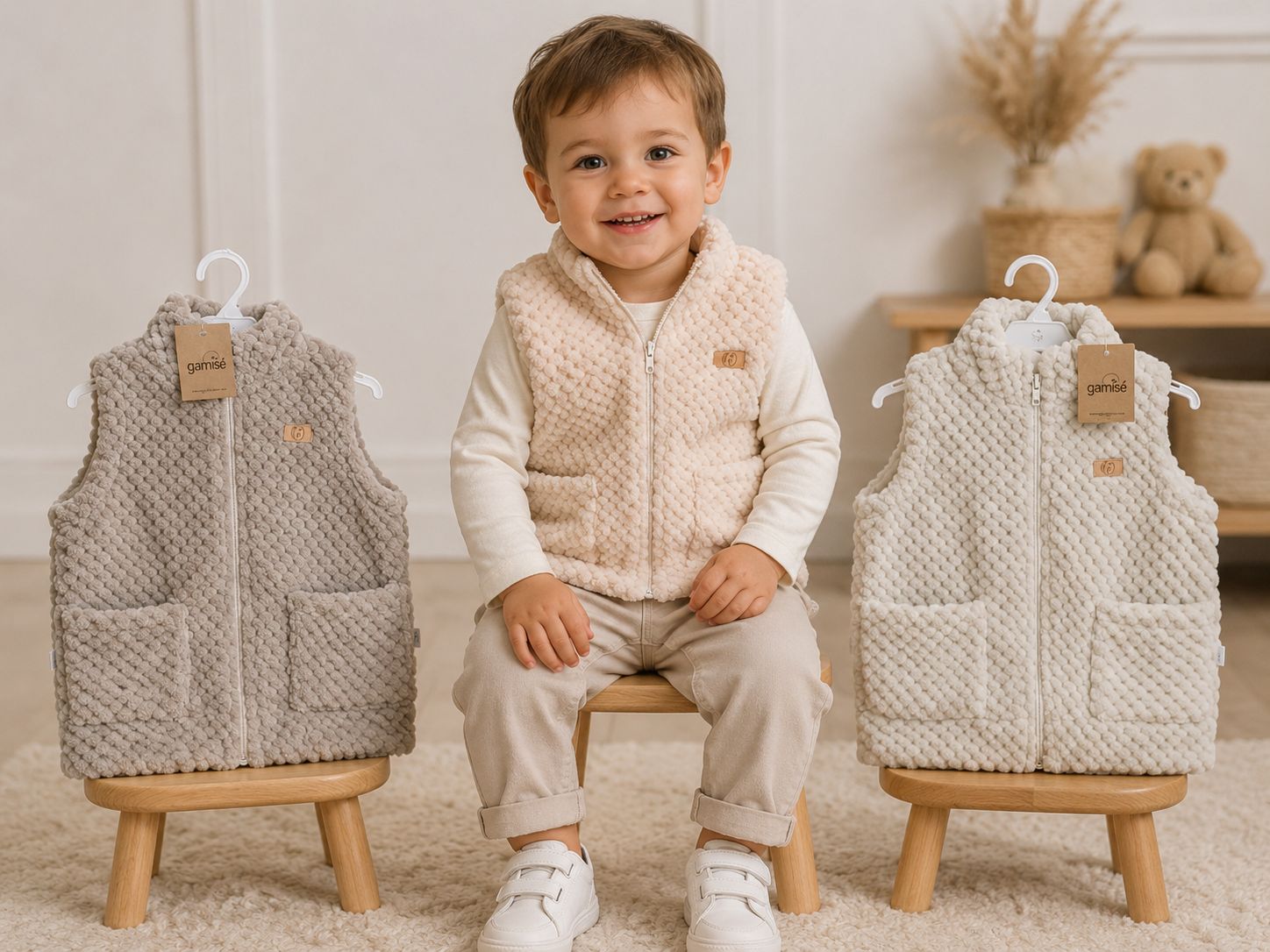 Chaleco de peluche nido de abeja "Gamise Exterior" T.(1 al 5) Art.41300 (Hasta los 3 años)