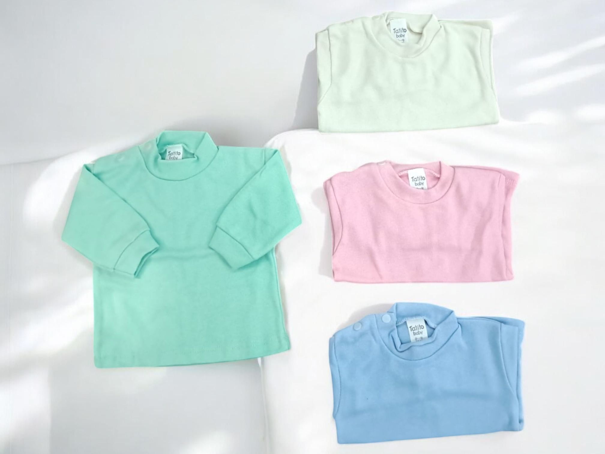 Camiseta bebe color lisa Tatito T.0 al 4 Art.676 Pack x 6