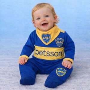 Conjunto 3 piezas (Body, Medio oso y Bandana) Boca Juniors T.(S-M-L) ART.1001