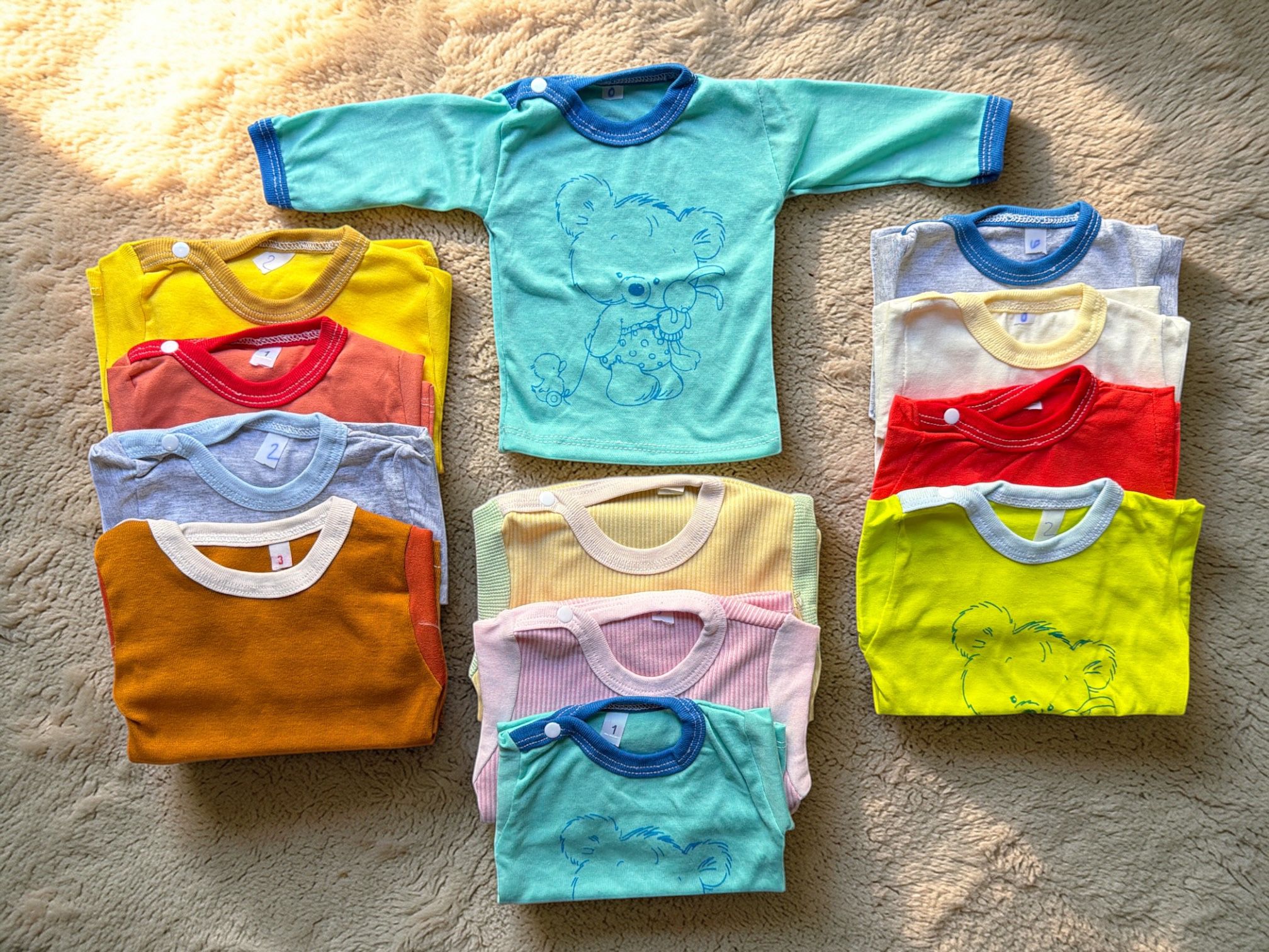 Remera Andy manga larga estampada T.1 al 3 Pack x 12 SUPEROFERTA