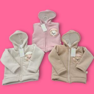 Campera Corderoy bordada forrada en corderito nena Yaby T.(9-12/12-18/24/36 meses) Art.25406