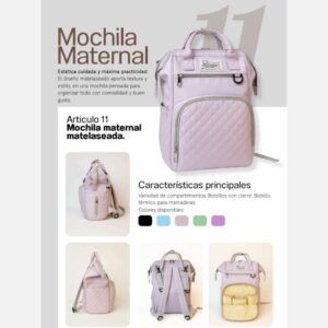 Mochila maternal matelaseada "Fashion" Art.11 Surtida de colores