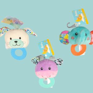 Peluche Sonajero con mordillo NENA "Animalitos" Woody toys Art.509592/58518