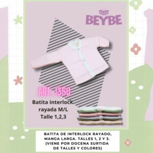 Batita Rayada Beybe T.(1 al 3) Art.1350 Pack x 12