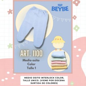 Medio oso Beybe Liso (Talle único) Art.1100 Pack x 12