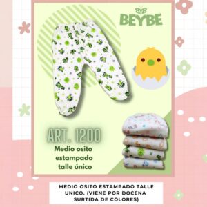 Medio oso Beybe Estampado (Talle único) Art.1200 Pack x 12