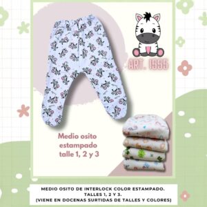 Medio oso Beybe Estampado T.(1 al 3) Art.1555 Pack x 12