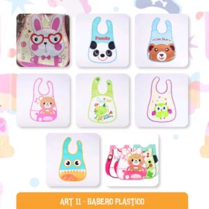 Babetal Plastico Estampado (Art.11) "Andy" Surtido de colores Pack x 6