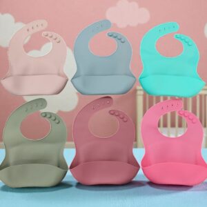 Babero Silicona con bolsillo cuello ajustable (Art.14) “Andy” Surtido de colores