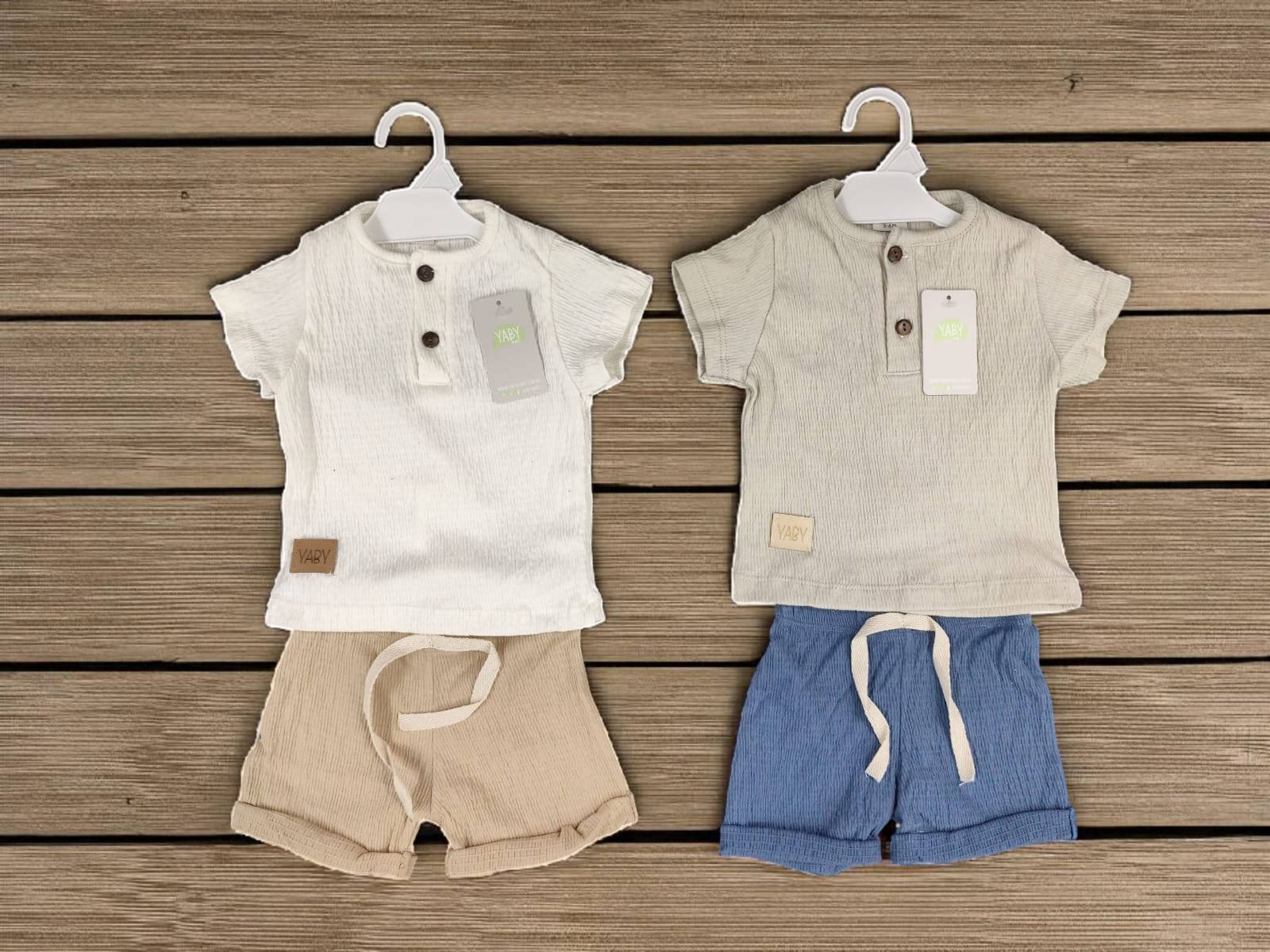 Conjunto Remera y Short "Bambula" Yaby T.(3-6/6-9/9-12/12-18) Art.26009