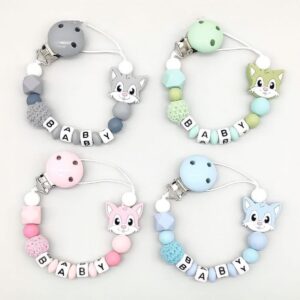 Portachupete Silicona Ratón con broche metal en bolsita individual Hermosa calidad