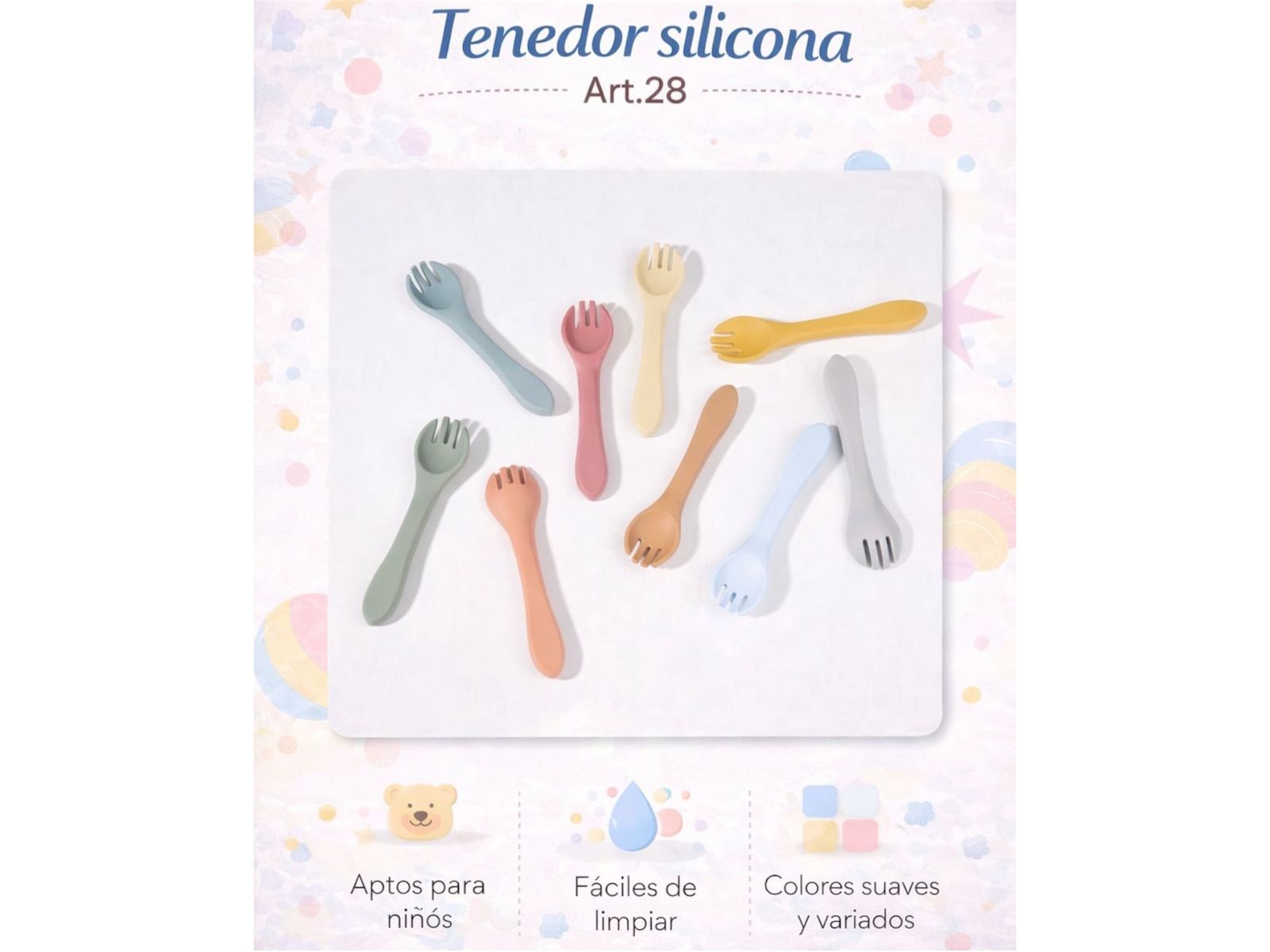 Tenedor Silicona "Andy" Art.28