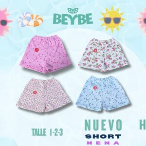 Short estampado NENA Beybe T.(1-2-3) Art.10 Pack x 12 OFERTA