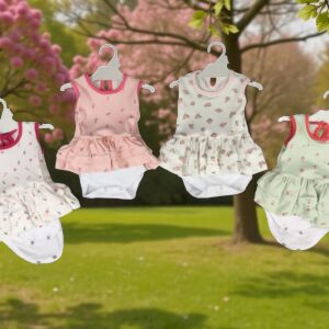Body vestido algodón con volados "David Babies" T.(0 al 3) OFERTA