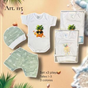 Set en caja manga corta Micky Baby T.(1-2-3) Art.115