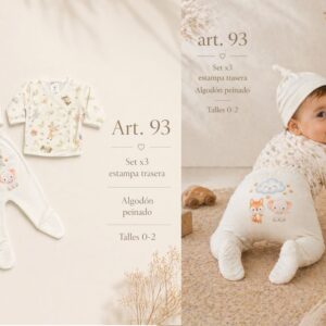 Set En Caja algodon con batita Micky Baby T.(1-2-3) Art.93
