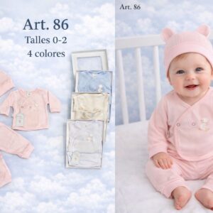 Set En Caja 3 piezas Desagujado Micky Baby T.(0-1-2) Art.86