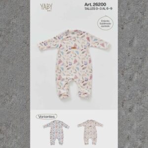 Entero Plush Estampado “Yaby” T.(0-3/3-6/6-9 meses) Art.26200