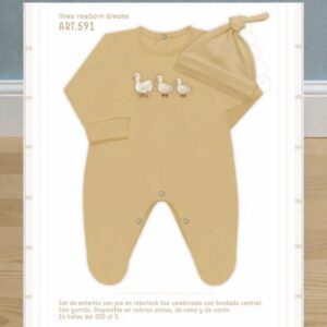 Entero Prematuro Dreams con gorro Nene y Nena T.(000-00-0) Art.591 Surtido De Colores