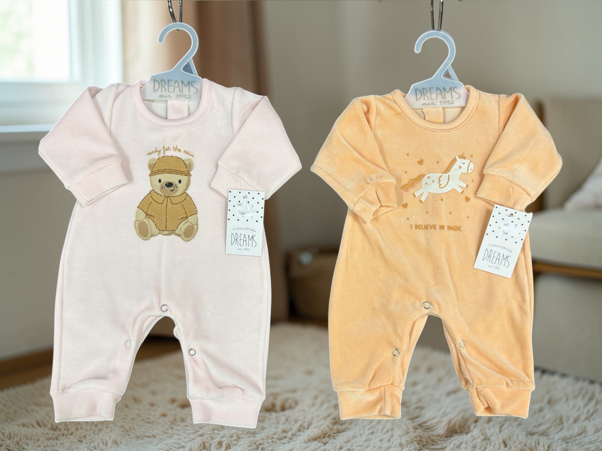 Entero Plush Mini Dreams Nene y Nena T.(S-M-L-XL) Art.506 Surtido De Colores