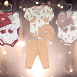 Conjunto 3 piezas Big Bay NENA (Body, babucha y gorro) T.(RN y 0-3 meses) Art.3011