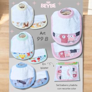 Set babero y babita de toalla Beybe Art.99B Surtido de colores