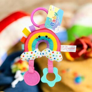 Arco iris sonajero colgante con mordillo “Woody Toys” Art.59026