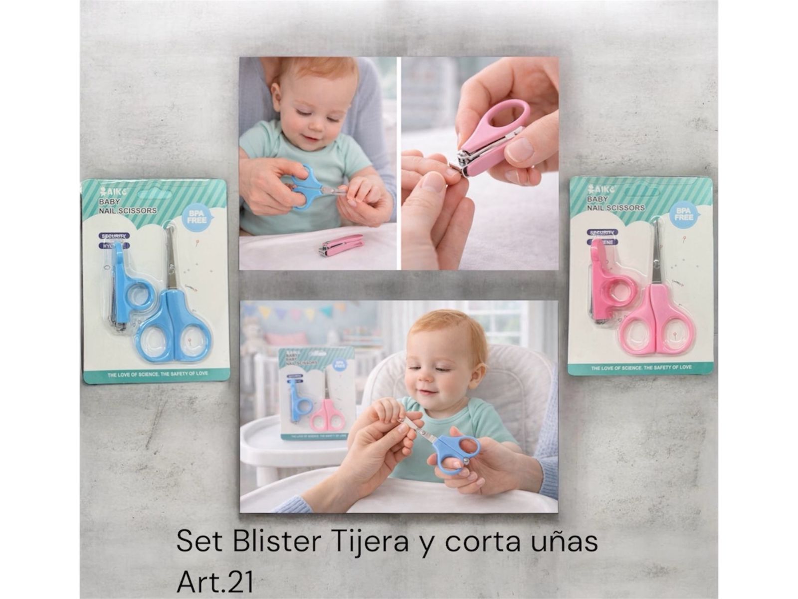 Set Blister Tijera y corta uñas Art.21
